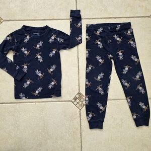 Polo Ralph Lauren Kids Pajama Set in Navy with Bear Print